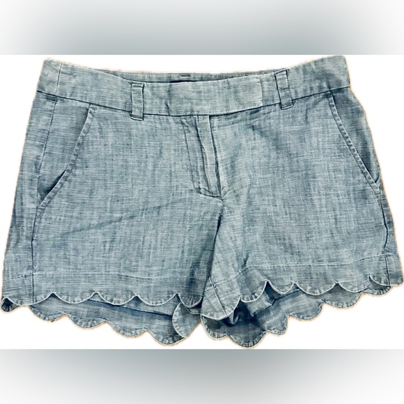 J. Crew Pants - J. Crew Shorts Size 2 Scalloped Hem Light Blue